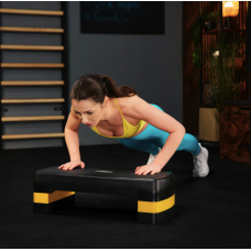 Степ платформа Trex Sport TX-030AS 3 рівнева чорно-жовта, код: 5902308235366