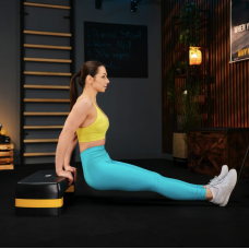 Степ платформа Trex Sport TX-030AS 3 рівнева чорно-жовта, код: 5902308235366