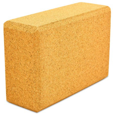 Блок для йоги корковий FitGo 240x165x90 мм, світло-коричневий, код: FI-0831-S52