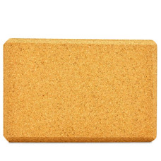 Блок для йоги корковий FitGo 240x165x90 мм, світло-коричневий, код: FI-0831-S52