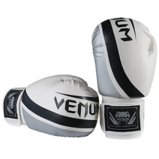 Боксерські рукавички Venum 10oz, білий-срібло, код: VM55-10WS-WS