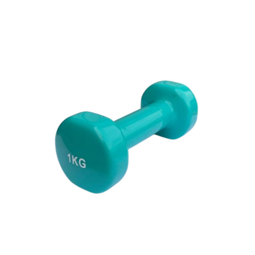 Гантель для фітнесу з вініловим покриттям Generation Fintess FF51D3B-1kg, 1х1 кг, бірюзовий, код: 523431-AX