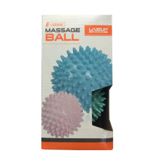 Набір масажних м”ячів LiveUp Massage Ball 2 шт, рожевий-блакитний, код: 6951376109092
