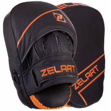 Лапа вигнута для боксу та єдиноборств Zelart 250x180x50 мм 2шт чорний-салатовий, код: VL-3148_BKLG-S52