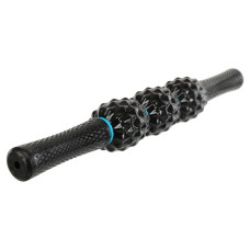 Масажер-палка роликовий антицелюлітний 3 масажери LiveUp Magnetic Massage Stick, чорний, код: LP8264