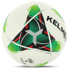 М"яч футбольний Kelme Vortex 21.1 №5 PU, білий-зелений, код: 8101QU5003-9127-5-S52