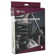 Налокотники для жиму регульовані Ezous Adjustable Elbow Sleeve L, 2 шт, сірий-чорний, код: C-08_L