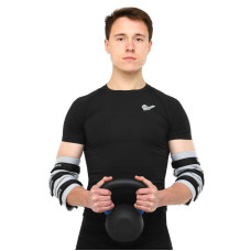 Налокотники для жиму регульовані Ezous Adjustable Elbow Sleeve L, 2 шт, сірий-чорний, код: C-08_L