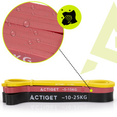 Еспандер-петля Actiget Power Band 2-25 кг (резина для фітнесу та спорту) набір 3 шт ACT0047, код: ACT0047