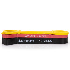 Еспандер-петля Actiget Power Band 2-25 кг (резина для фітнесу та спорту) набір 3 шт ACT0047, код: ACT0047