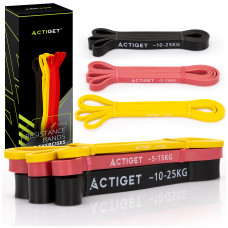 Еспандер-петля Actiget Power Band 2-25 кг (резина для фітнесу та спорту) набір 3 шт ACT0047, код: ACT0047