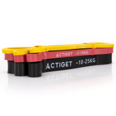 Еспандер-петля Actiget Power Band 2-25 кг (резина для фітнесу та спорту) набір 3 шт ACT0047, код: ACT0047