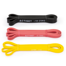Еспандер-петля Actiget Power Band 2-25 кг (резина для фітнесу та спорту) набір 3 шт ACT0047, код: ACT0047