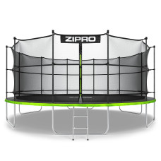 Садовий батут Zipro Jump Pro з внутрішньою сіткою 16FT 496 см, зелений-чорний, код: M-1600647-IN