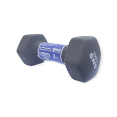 Гантель вінілова Матова SNS 1х3 кг, сірий, код: 28205-SNS
