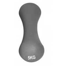 Гантель неопреновая PowerPlay Spartacus 1х5 кг, сіра, код: PP_4126_5kg