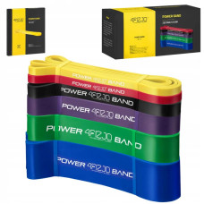 Еспандер-петля 4FIZJO Power Band 2-46 кг резина для фітнесу і спорту, набір 6 шт Mix, код: P-5907222931875