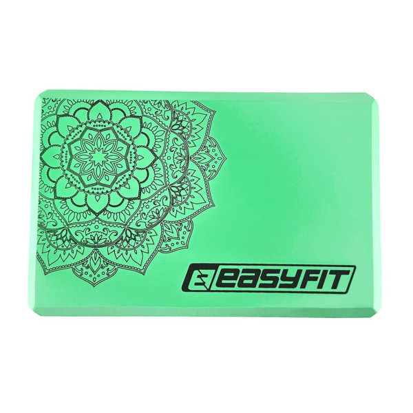 Блок для йоги EasyFit EVA 230х155х75 мм з малюнком м