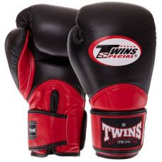 Рукавички боксерські шкіряні Twins Velcro 10 унцій, чорний-жовтий, код: BGVL11_10BKY