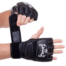 Рукавички для змішаних єдиноборств MMA Top King Super шкіряні M, червоний, код: TKGGS_MR