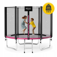 Батут із зовнішньою сіткою 4Fizjo Classic 8FT 252 см Black/Pink, код: P-5907739314536