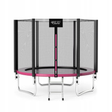 Батут із зовнішньою сіткою 4Fizjo Classic 8FT 252 см Black/Pink, код: P-5907739314536
