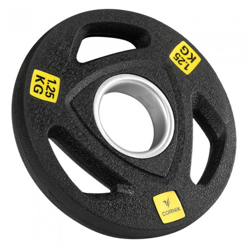 Диск олімпійський Cornix 1x1.25 кг 51 мм металевий, прогумований Black, код: XR-0423