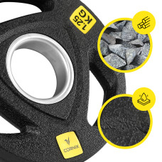 Диск олімпійський Cornix 1x1.25 кг 51 мм металевий, прогумований Black, код: XR-0423