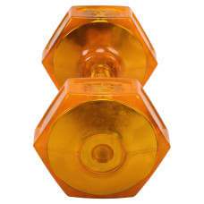 Гантель для фітнесу з TPU покриттям Zelart Jelly Urethane Coated Dumbbells 1х6,8кг, помаранчевий, код: TA-2946-15LB-S52
