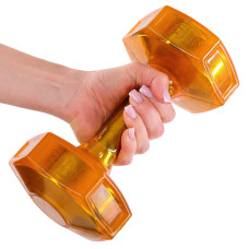 Гантель для фітнесу з TPU покриттям Zelart Jelly Urethane Coated Dumbbells 1х6,8кг, помаранчевий, код: TA-2946-15LB-S52