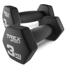 Гантелі для фітнесу неопренові TREX Sport TX-030VD 2x3кг, код: 5902308231238