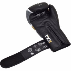 Боксерські рукавиці RDX F7 Ego 8 унцій, чорний-золотий, код: BGR-F7BGL-8oz