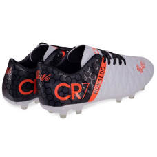 Бутси футбольні Owaxx Ronaldo CR7 розмір 44 (28см), білий-чорний, код: 1908-39-44_44WBK