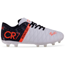 Бутси футбольні Owaxx Ronaldo CR7 розмір 44 (28см), білий-чорний, код: 1908-39-44_44WBK