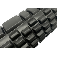 Масажний ролик EasyFit Grid Roller v.1.1, 330х140 мм, чорний, код: EF-2020-BK-EF