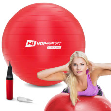 Фітбол Hop-Sport 55см червоний + насос 2020, код: 5902308218864