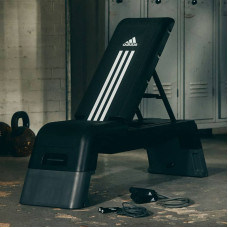 Степ-платформа з функцією лави Adidas ADP-15070BK чорний-сірий, код: 885652022040-IN