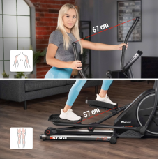 Орбітрек Hop-Sport HS-160CF Stage електромагнітний сірий,код: 5902308236448