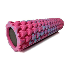 Масажний ролик EasyFit Bubbles 450х120 мм, рожевий-блакитний, код: EF-3341-3-PB-EF