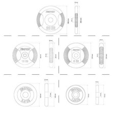 Набір чавунних Європейських дисків K-Sport OZ140, 40 шт, 140кг, код: KS-301-IN