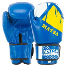 Боксерські рукавиці Matsa 8 унцій, синій, код: MA-7301_8BL