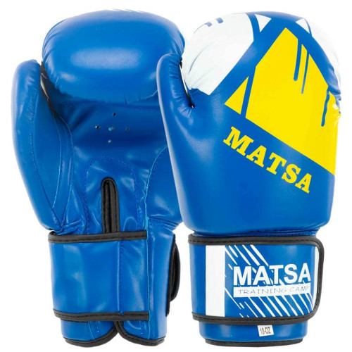Боксерські рукавиці Matsa 8 унцій, синій, код: MA-7301_8BL