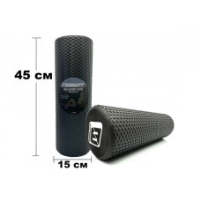 Масажний ролик EasyFit Grid Roller PRO 450х145 мм, чорний, код: EF-2030-BK-EF