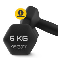 Гантелі вінілові 4Fizjo Classic 2x6 кг, чорний, код: P-5905973403191