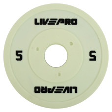 Диски поліуретанові з металевою втулкою LiveUp ø50мм, 5кг, білий, код: LP8028-5