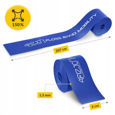 Стрічка компресійна для флосингу 4Fizjo Floss Band 2070x50x15 мм, синій, код: P-5905973405232