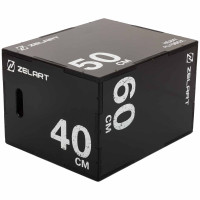 Пліобокс для кросфіту Zelart Wood Plyo Box 1шт, 60см, чорний, код: TA-4774-1