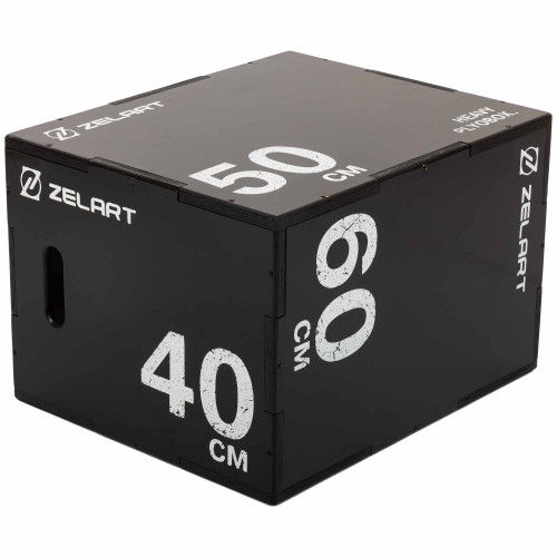 Пліобокс для кросфіту Zelart Wood Plyo Box 1шт, 60см, чорний, код: TA-4774-1