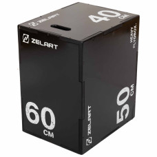 Пліобокс для кросфіту Zelart Wood Plyo Box 1шт, 60см, чорний, код: TA-4774-1