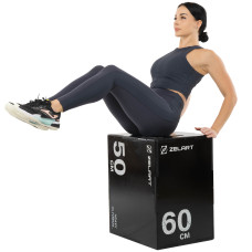 Пліобокс для кросфіту Zelart Wood Plyo Box 1шт, 60см, чорний, код: TA-4774-1